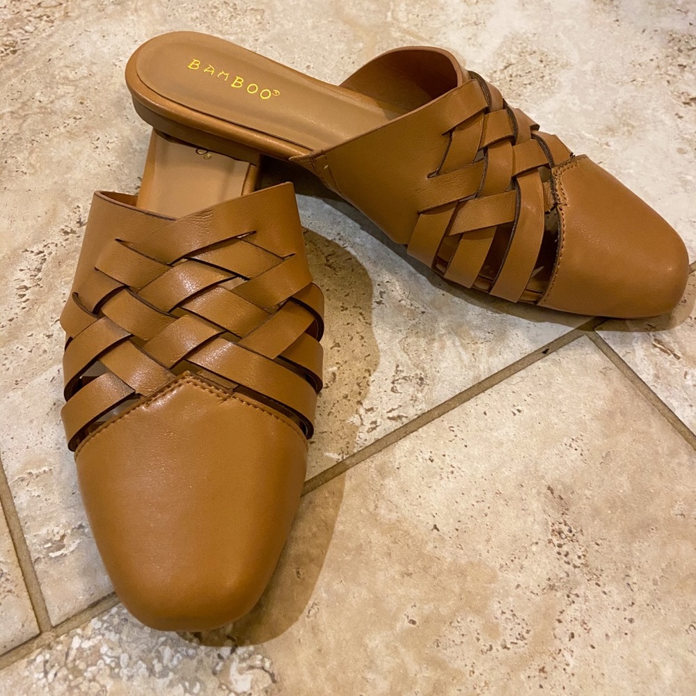 Leather MULES faux